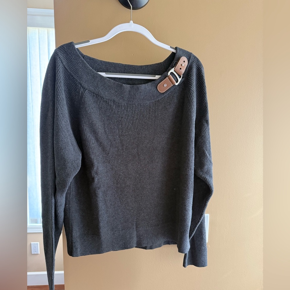 Lauren Ralph Lauren Ballet Neck Buckle Jumper size L